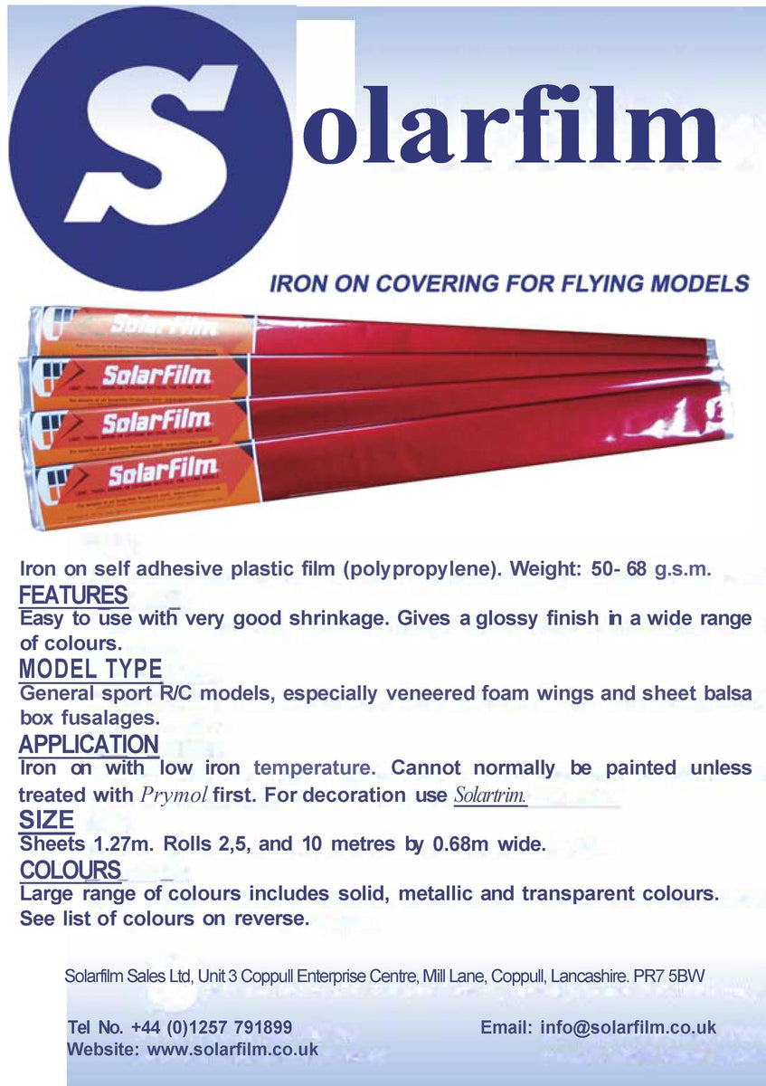 Solar film model aircraft covering sales